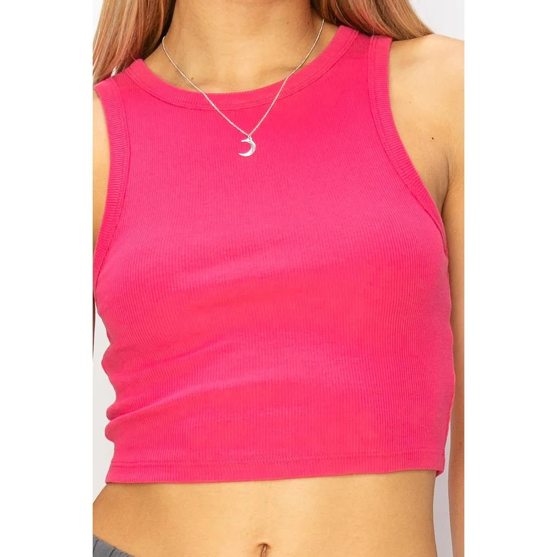 RIBBED CROP TANK TOP