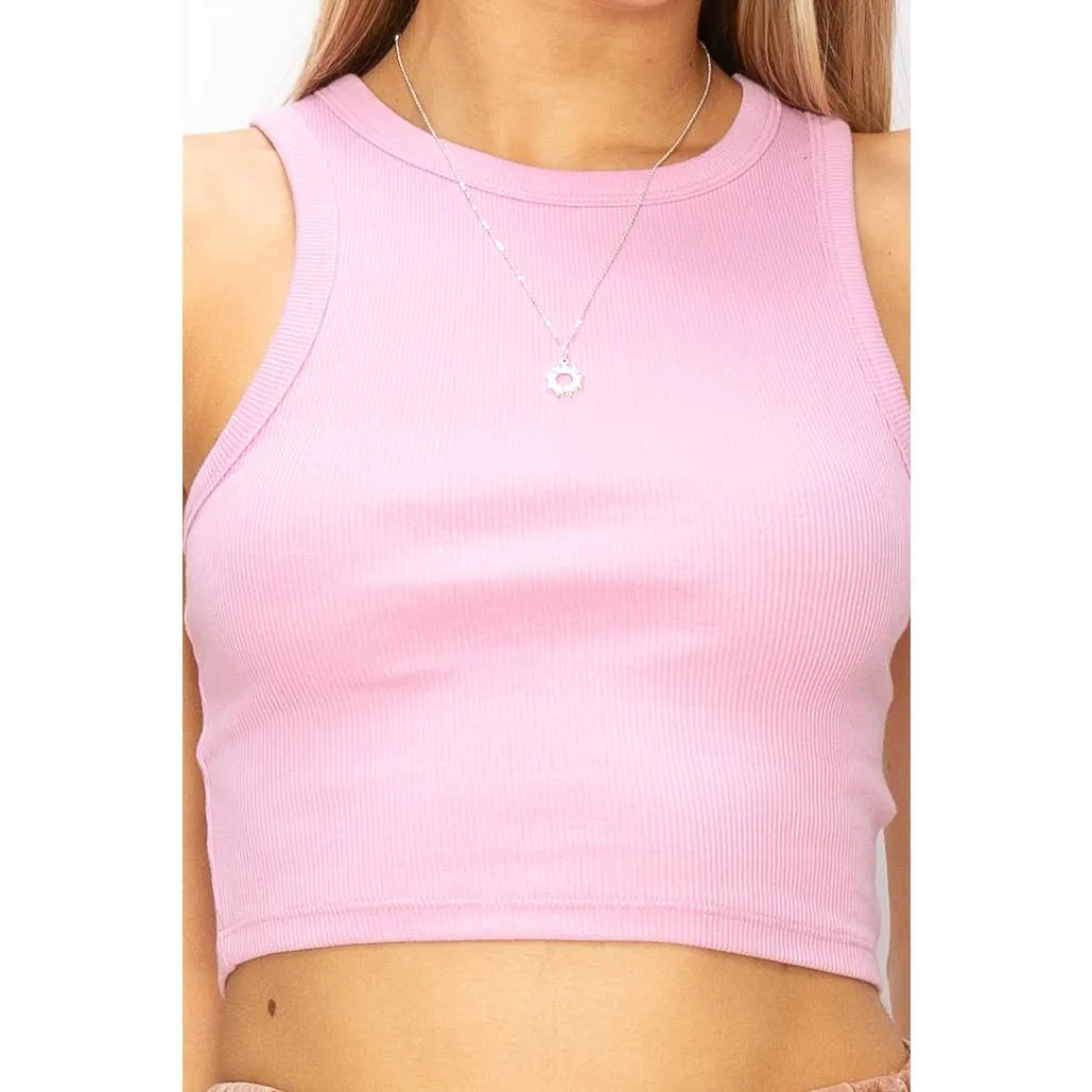RIBBED CROP TANK TOP