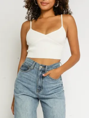 Ribbed V Neck Tank Top
