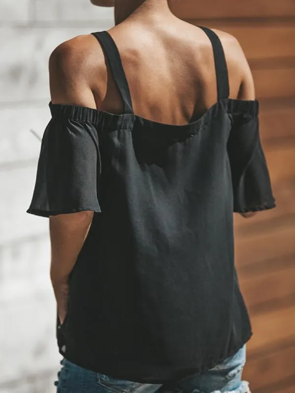 Romance Sleeves Off Shoulder Blouses&shirt Tops