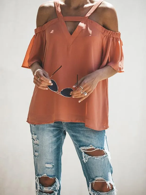 Romance Sleeves Off Shoulder Blouses&shirt Tops