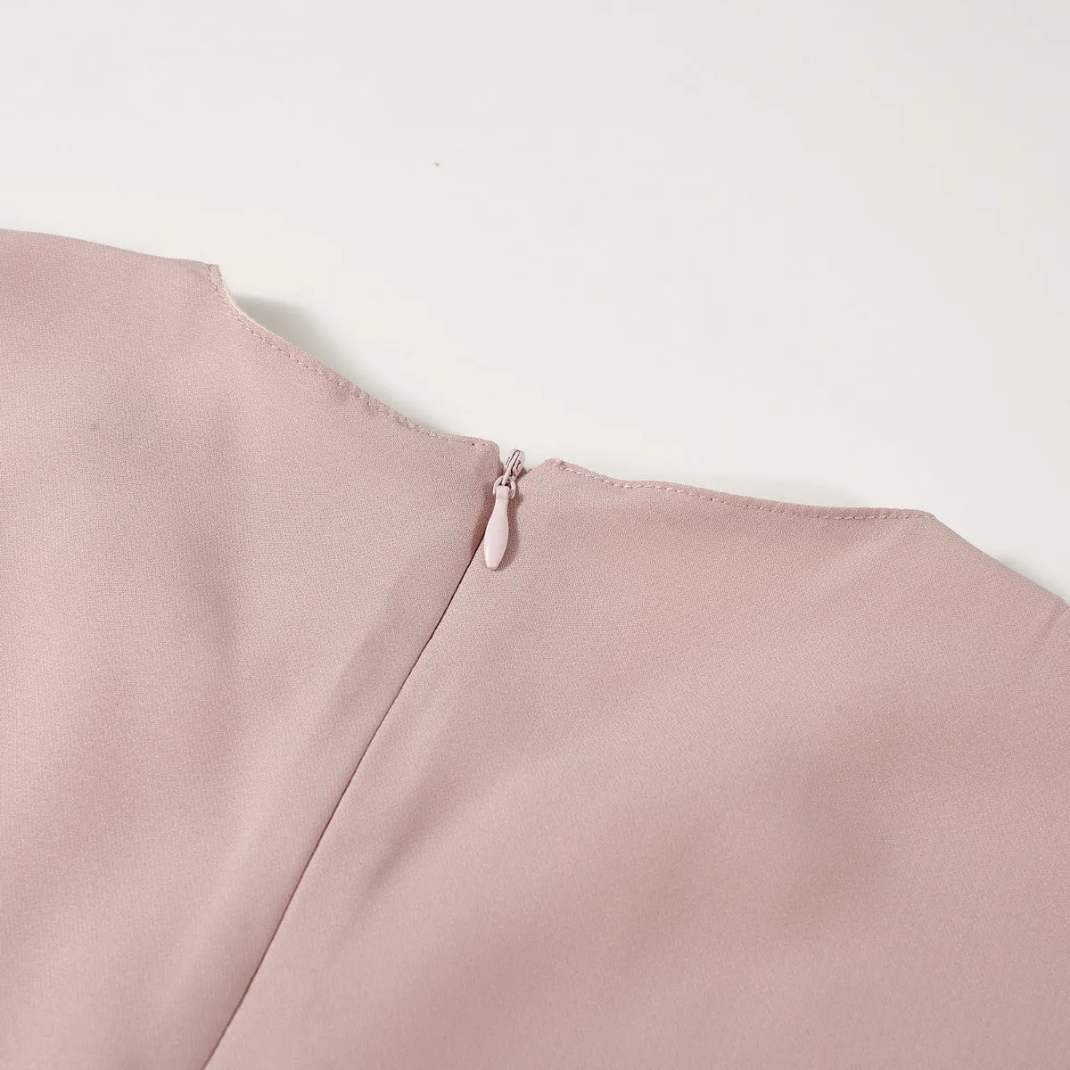 Rose Dust Long Sleeve Draped Blouse