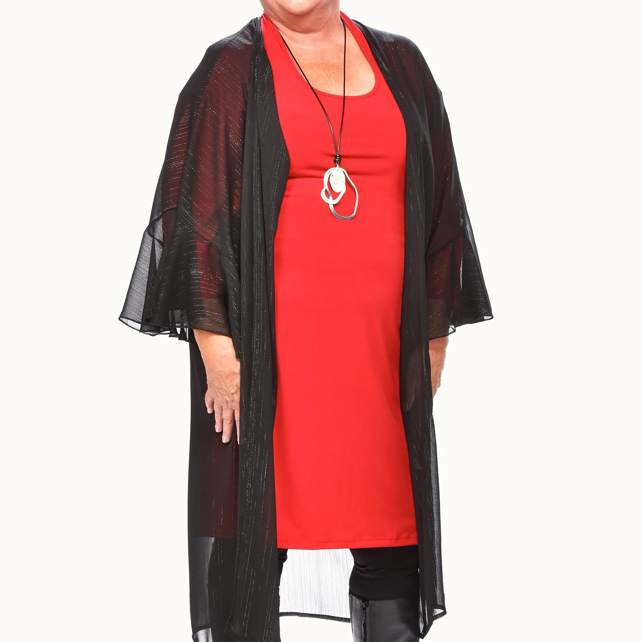 Ruffled Sleeve Kimono