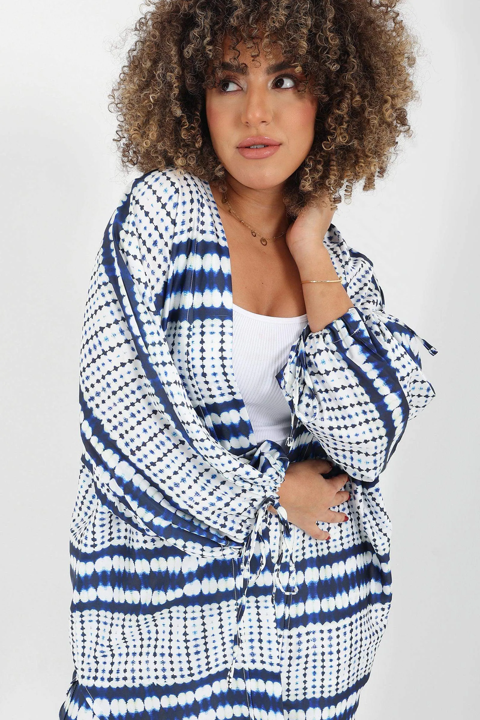 Self Tie Cuffs Kimono