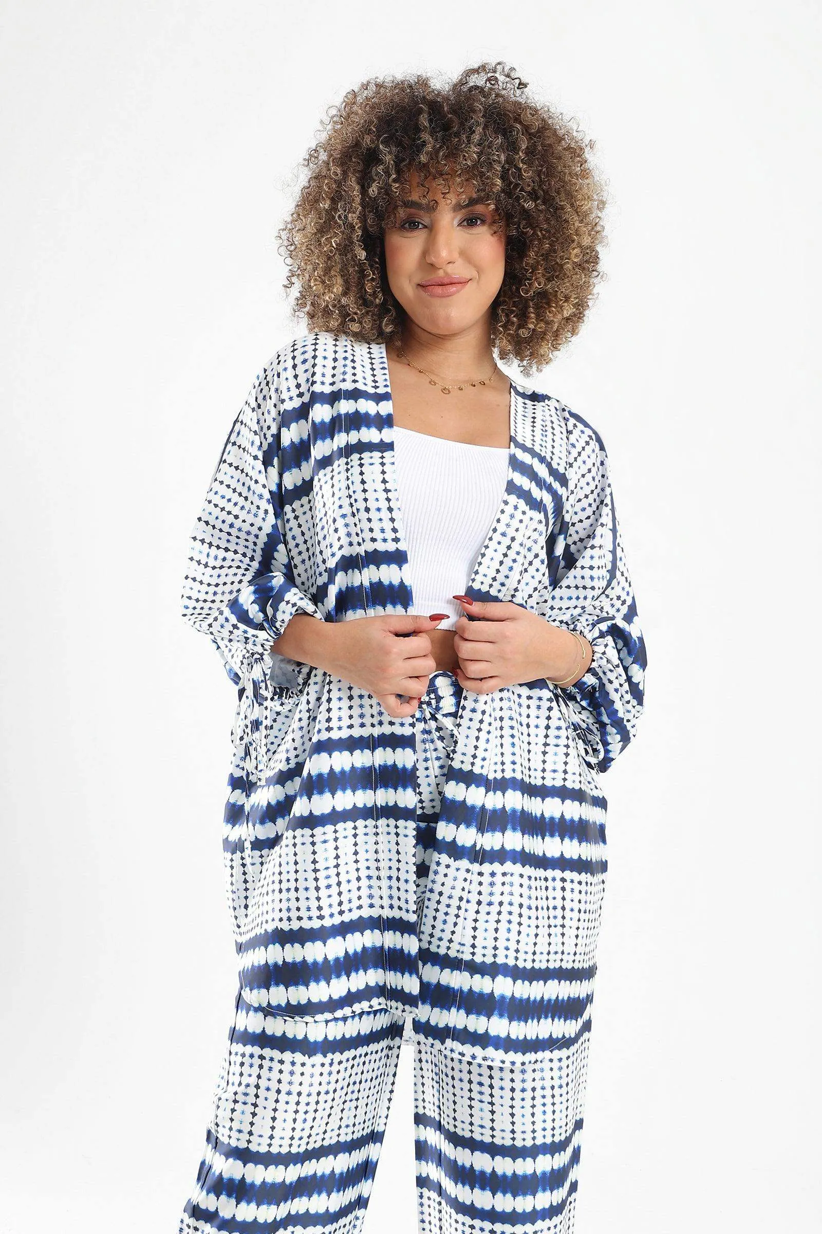 Self Tie Cuffs Kimono