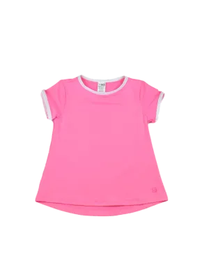 Set Athletics: Bridget Basic T - Flamingo Pink, Pure Coconut