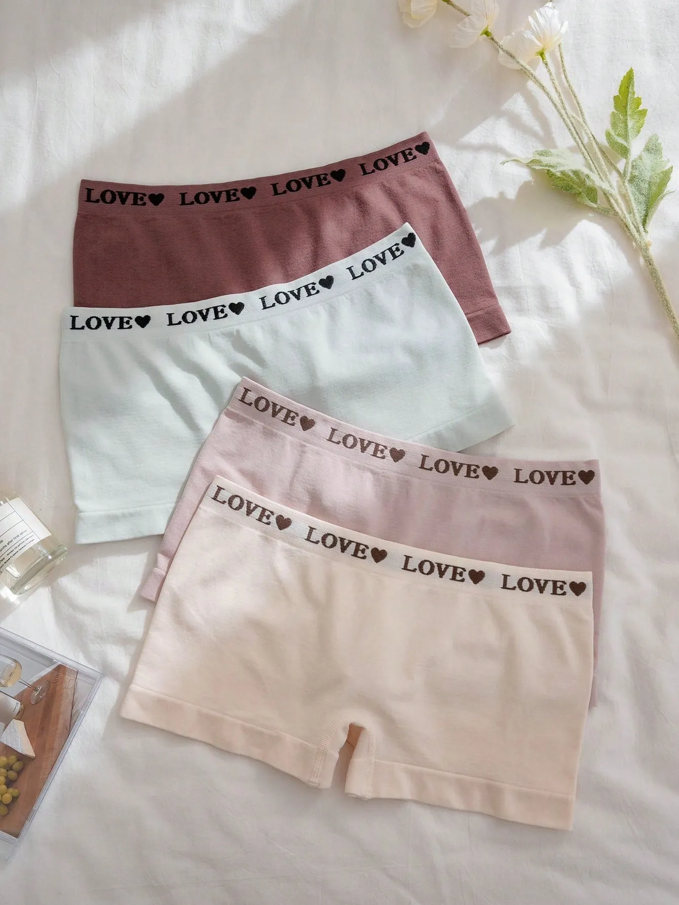 Set de 4 calzoncillos bóxer cómodos para mujeres en