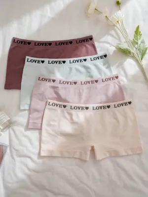 Set de 4 calzoncillos bóxer cómodos para mujeres en