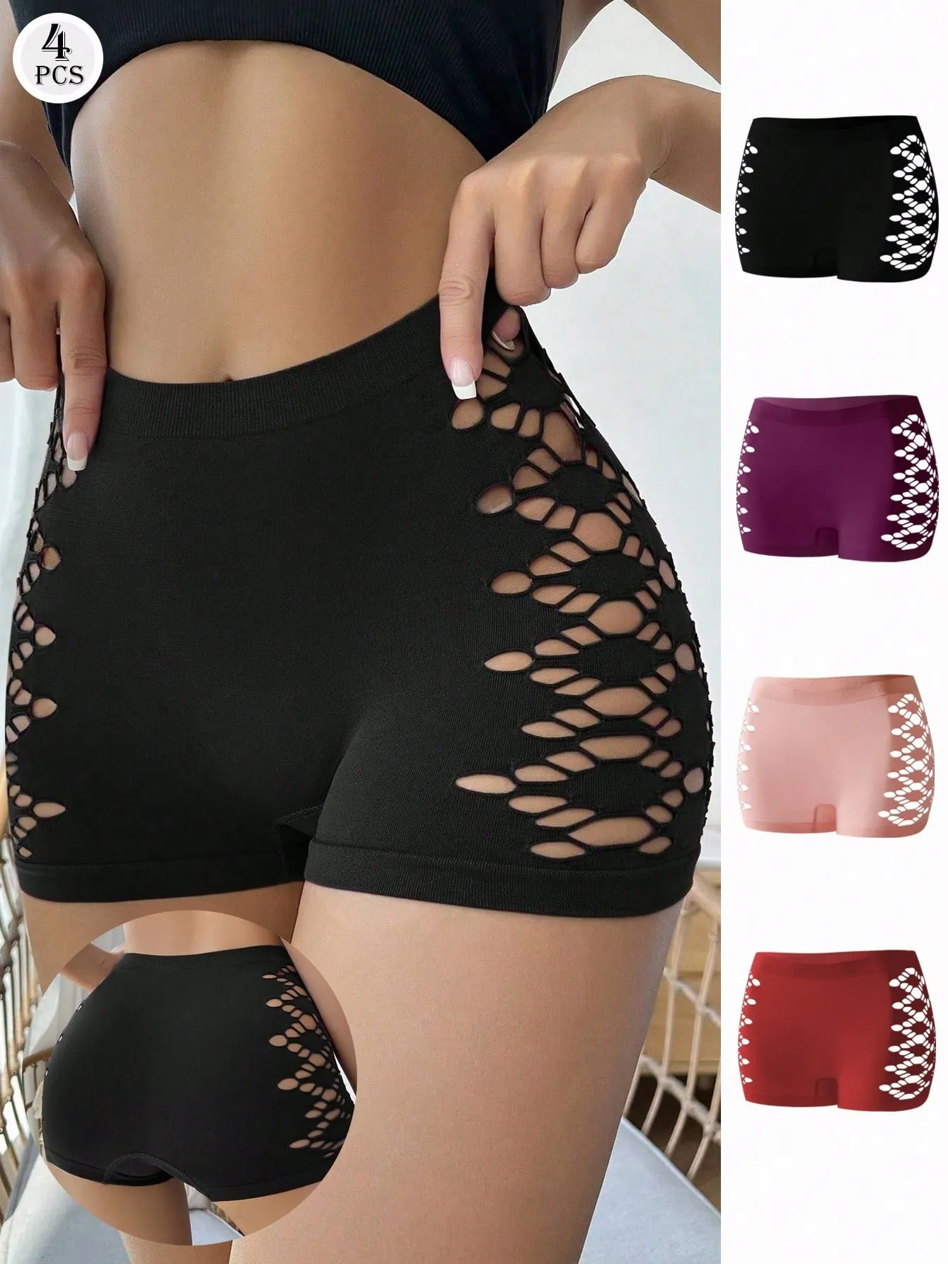 Set de 4 Piezas de Pantis Sin Costuras - Cherry Vibes