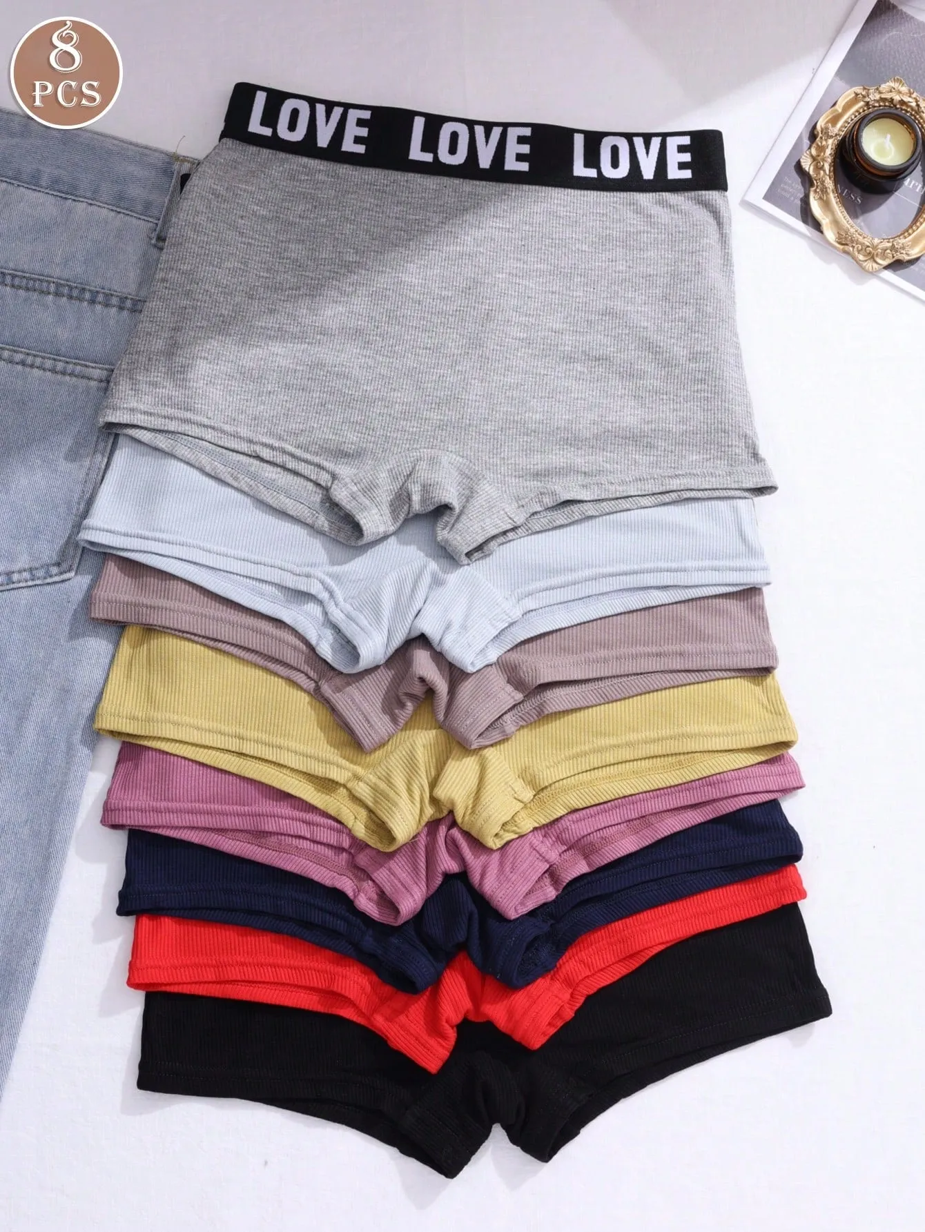 Set de 8 Calzoncillos Cuadrados para Mujer - Cherry Vibes