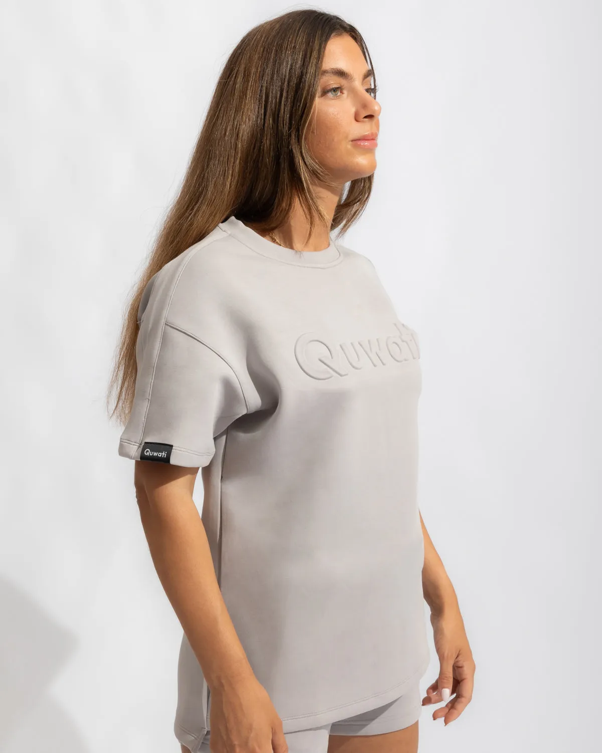 Shield Women Half Sleeve Pullover - Light Grey