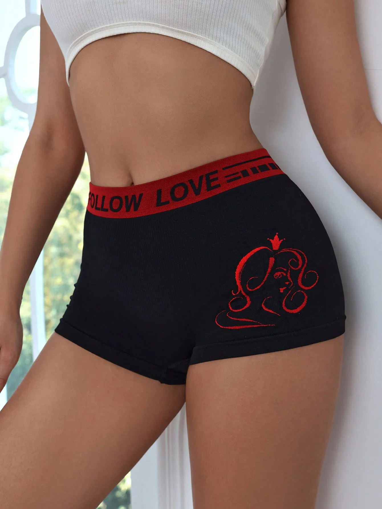 Shorts deportivos de cintura alta para mujer en