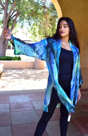 Silk Cotton Kimono Kimono Long Jacket