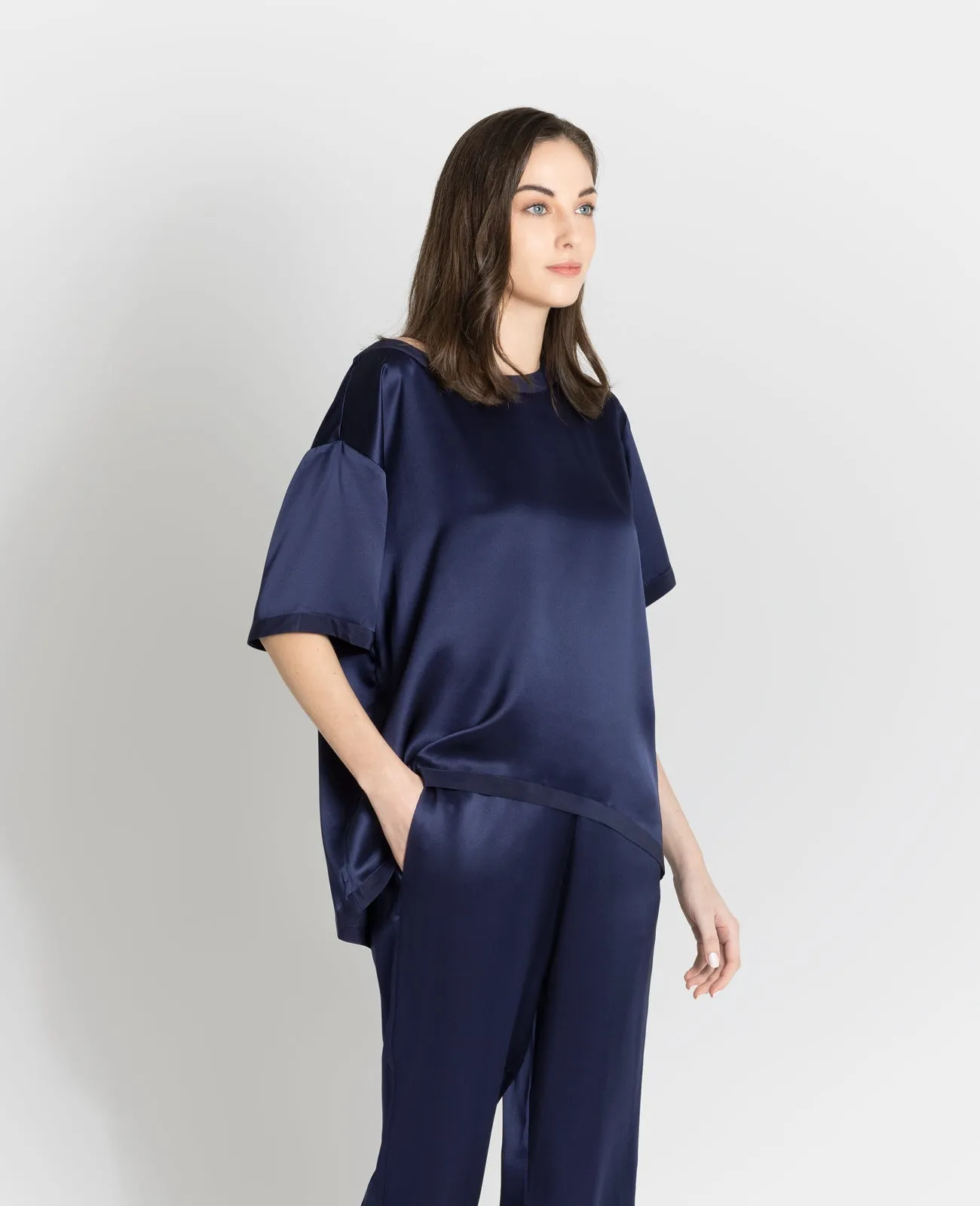 Silk Pyjamas Oversized Tee