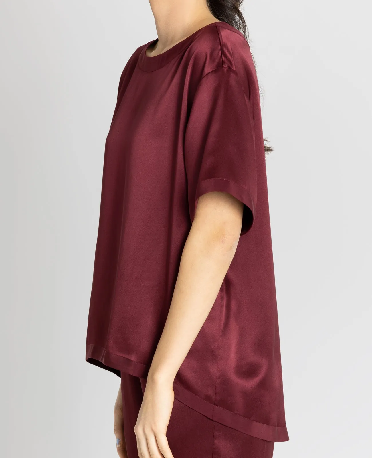 Silk Pyjamas Oversized Tee