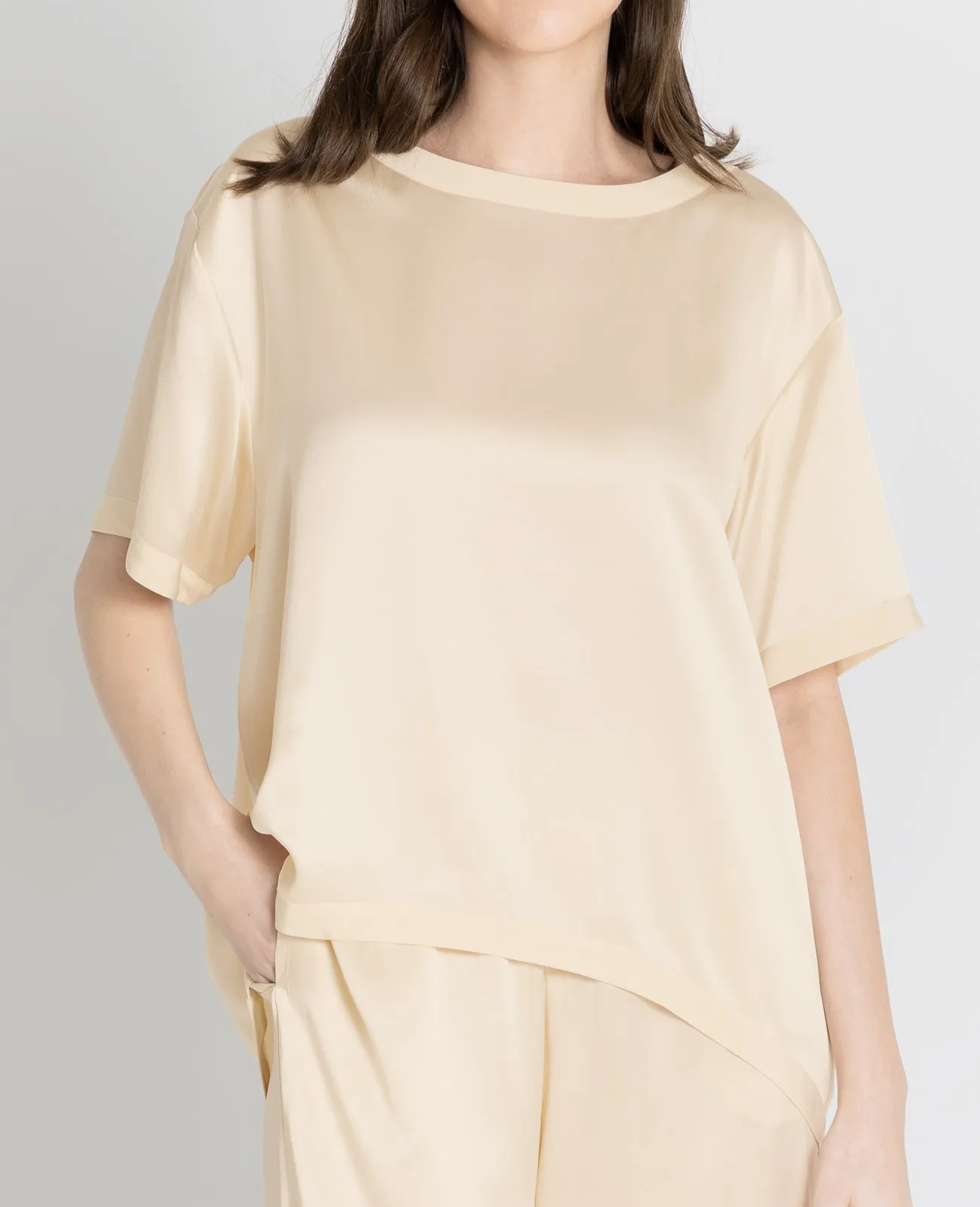 Silk Pyjamas Oversized Tee