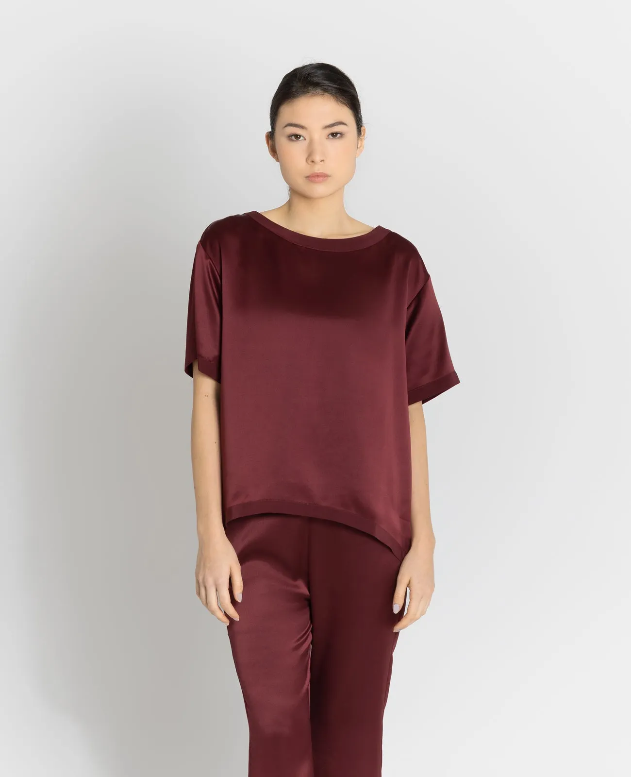 Silk Pyjamas Oversized Tee