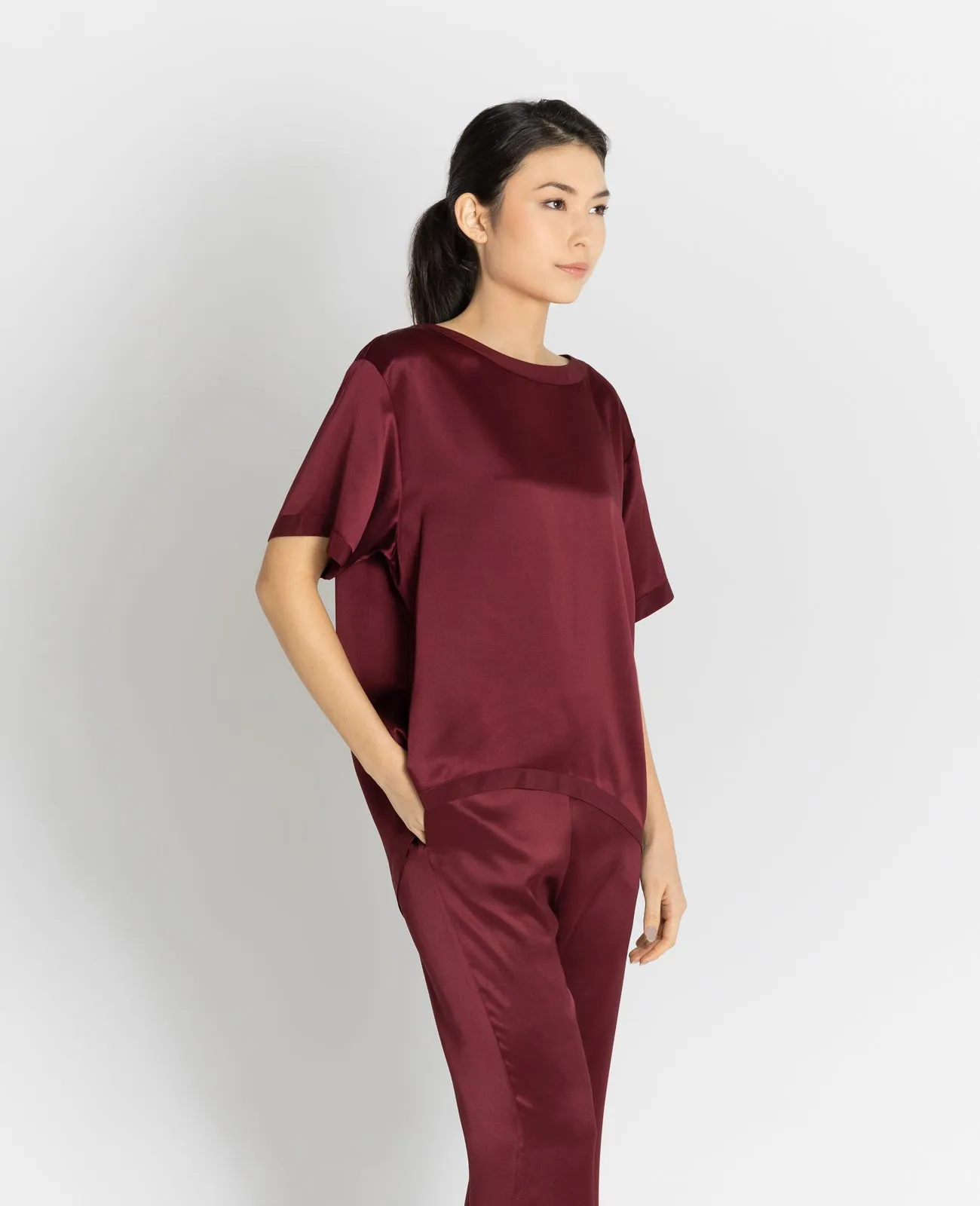 Silk Pyjamas Oversized Tee