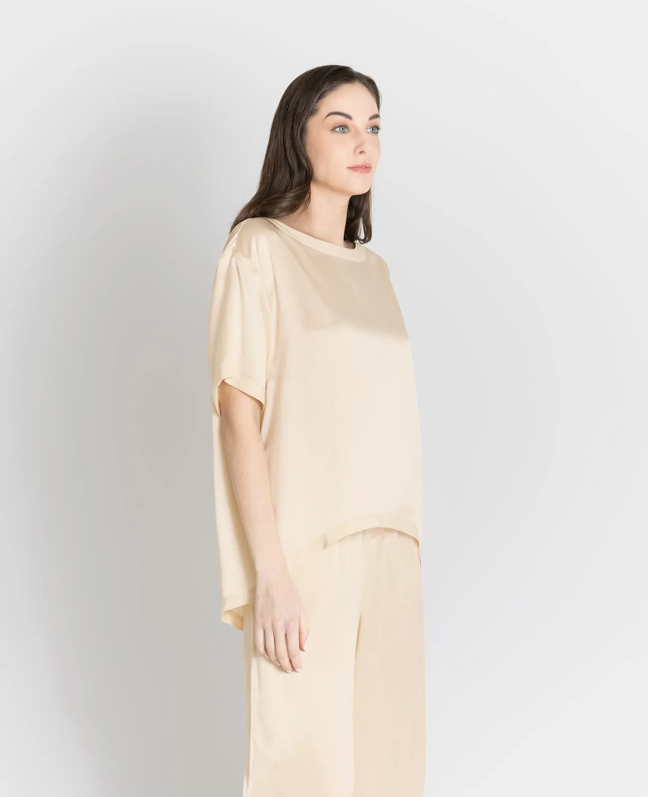Silk Pyjamas Oversized Tee