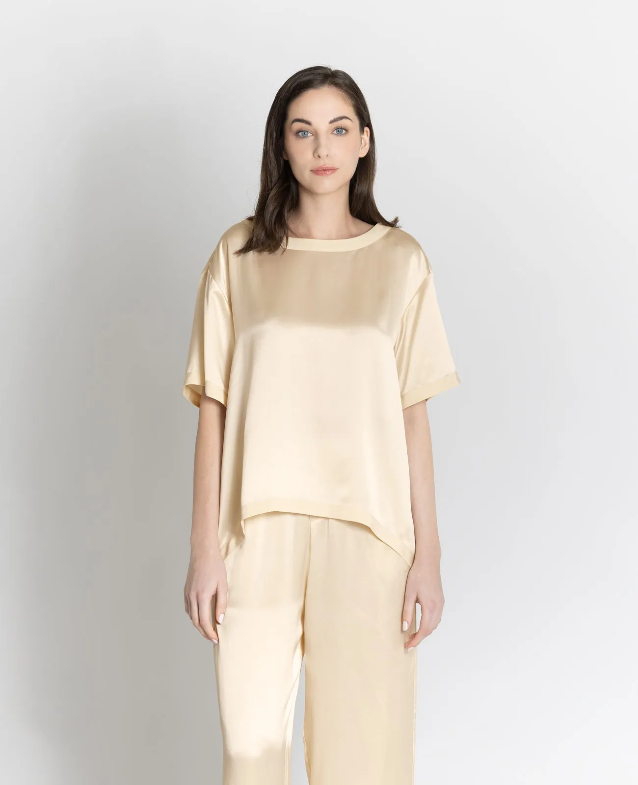 Silk Pyjamas Oversized Tee