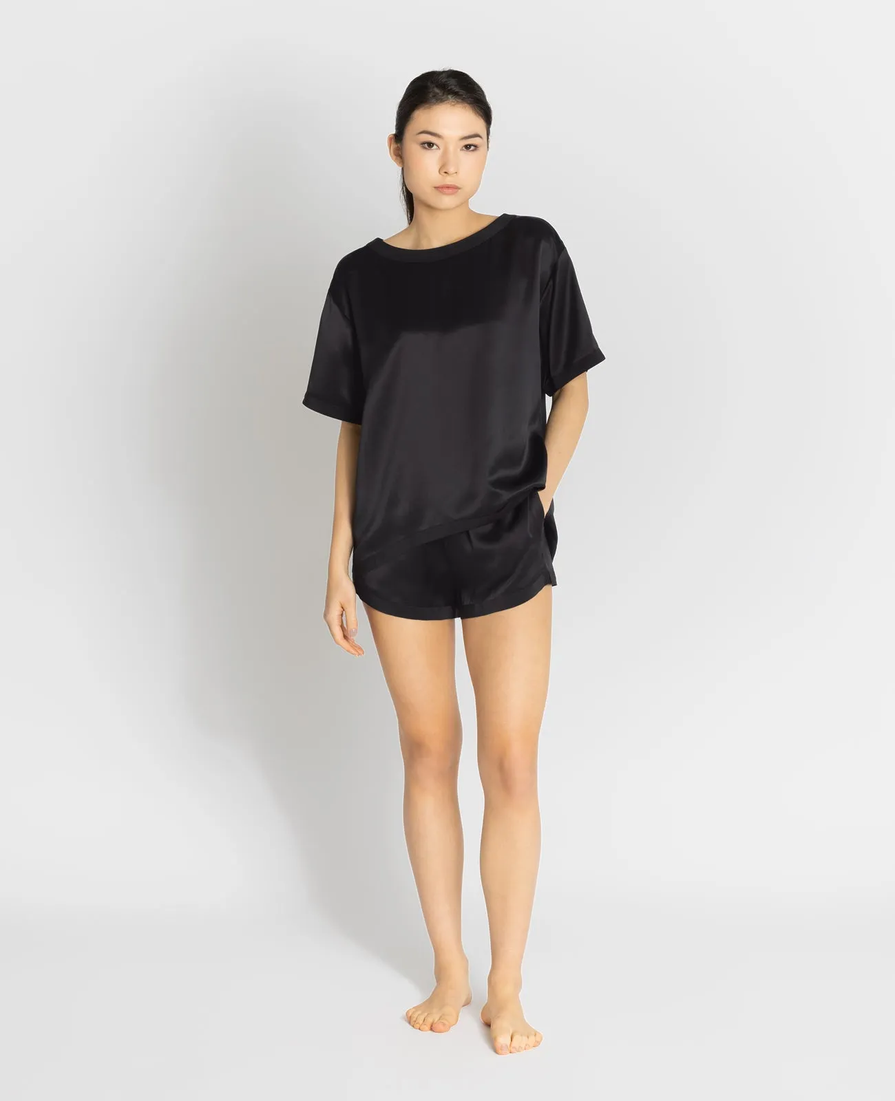 Silk Pyjamas Oversized Tee