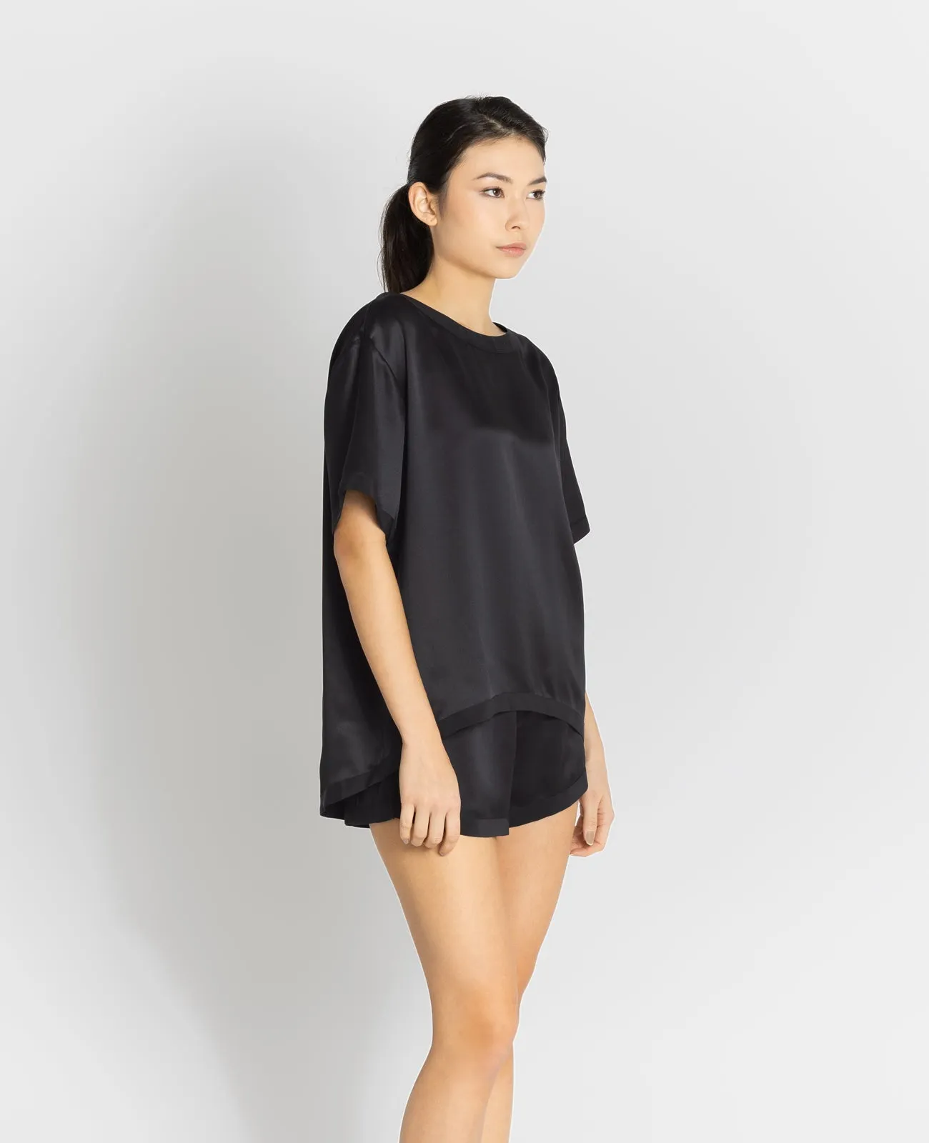 Silk Pyjamas Oversized Tee