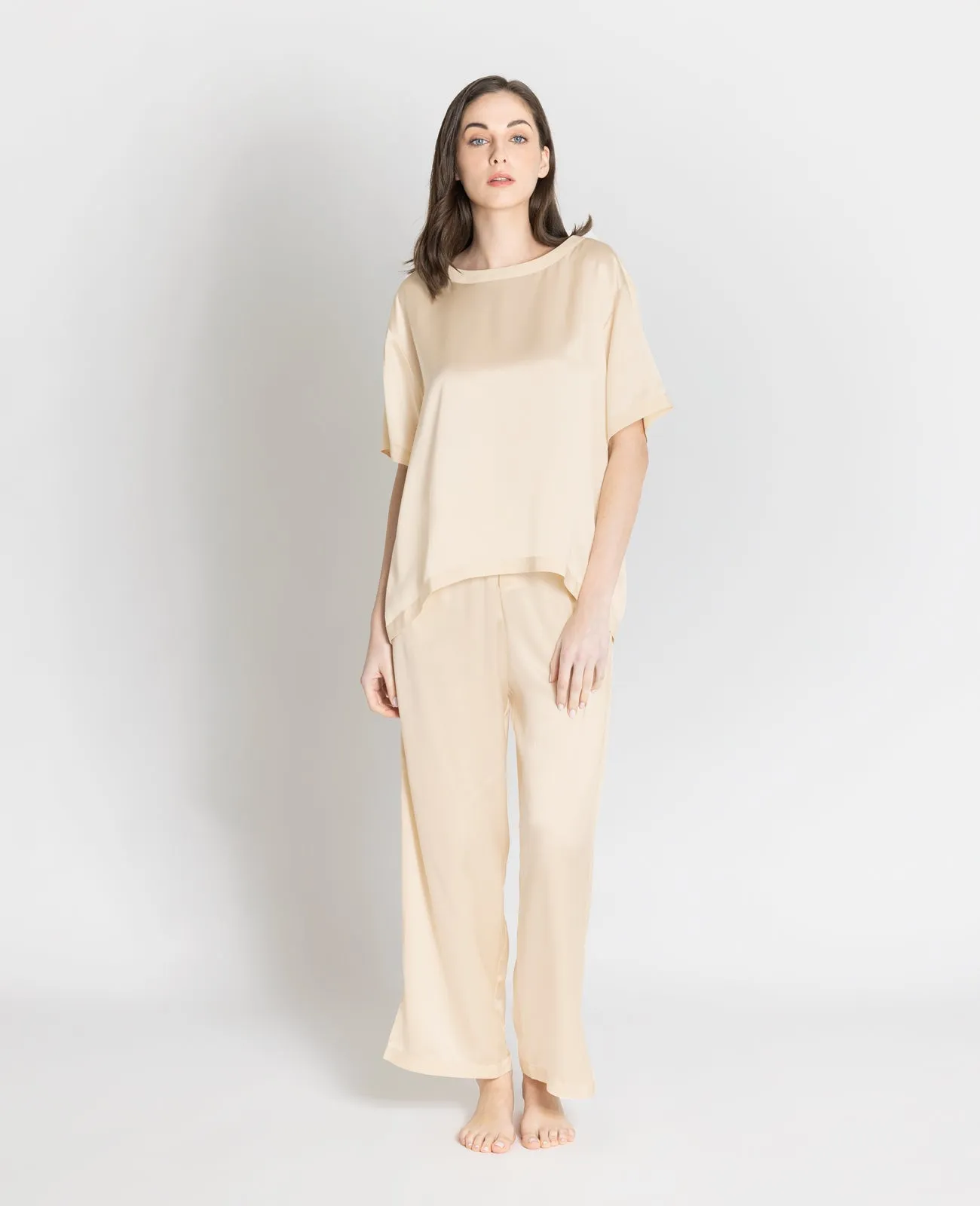 Silk Pyjamas Oversized Tee
