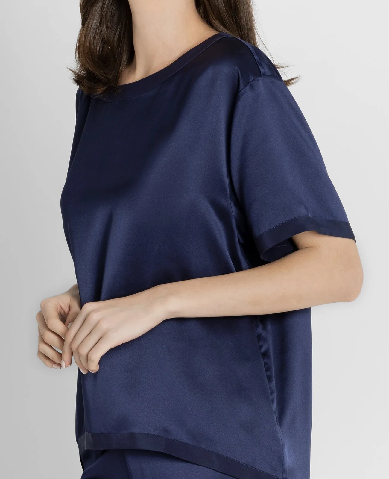 Silk Pyjamas Oversized Tee