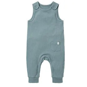 Sky Ribbed Dungarees
