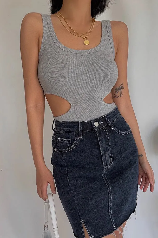 Sleeveless Ribbed Tank Tops Fitted Shirts