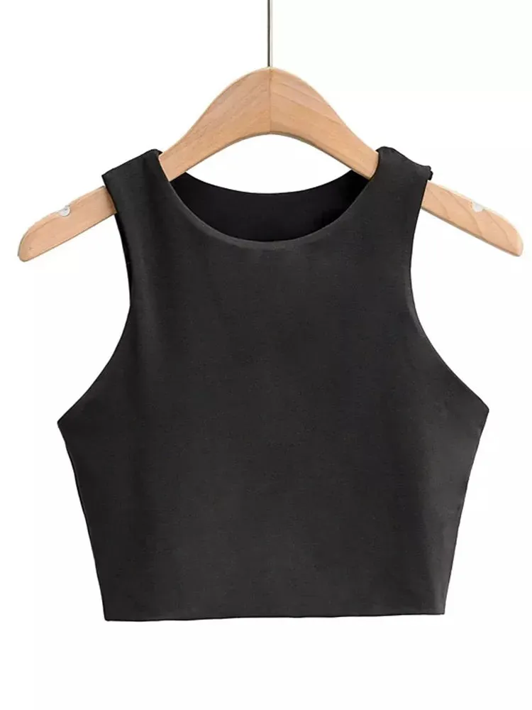 Summer Fashion Women's Sleeveless Tank Tops - O-Neck Double Nylon - High Quality