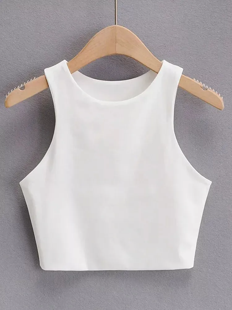 Summer Fashion Women's Sleeveless Tank Tops - O-Neck Double Nylon - High Quality