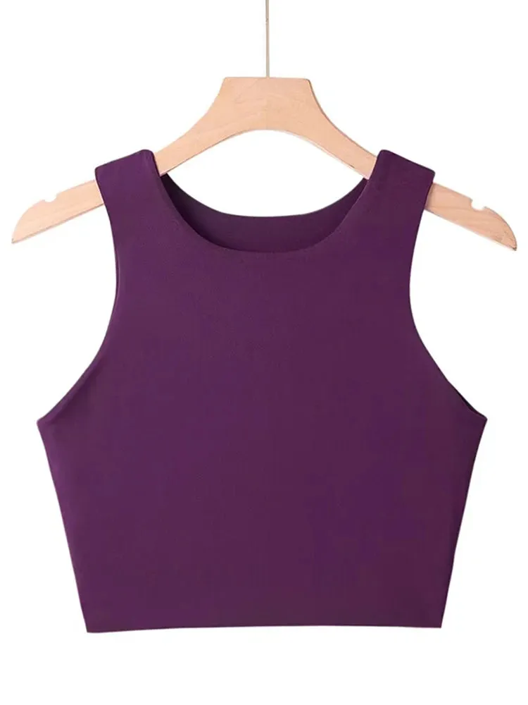 Summer Fashion Women's Sleeveless Tank Tops - O-Neck Double Nylon - High Quality