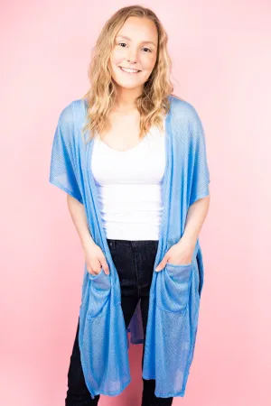 Sunnyside Ribbed Jersey Vest, Blue