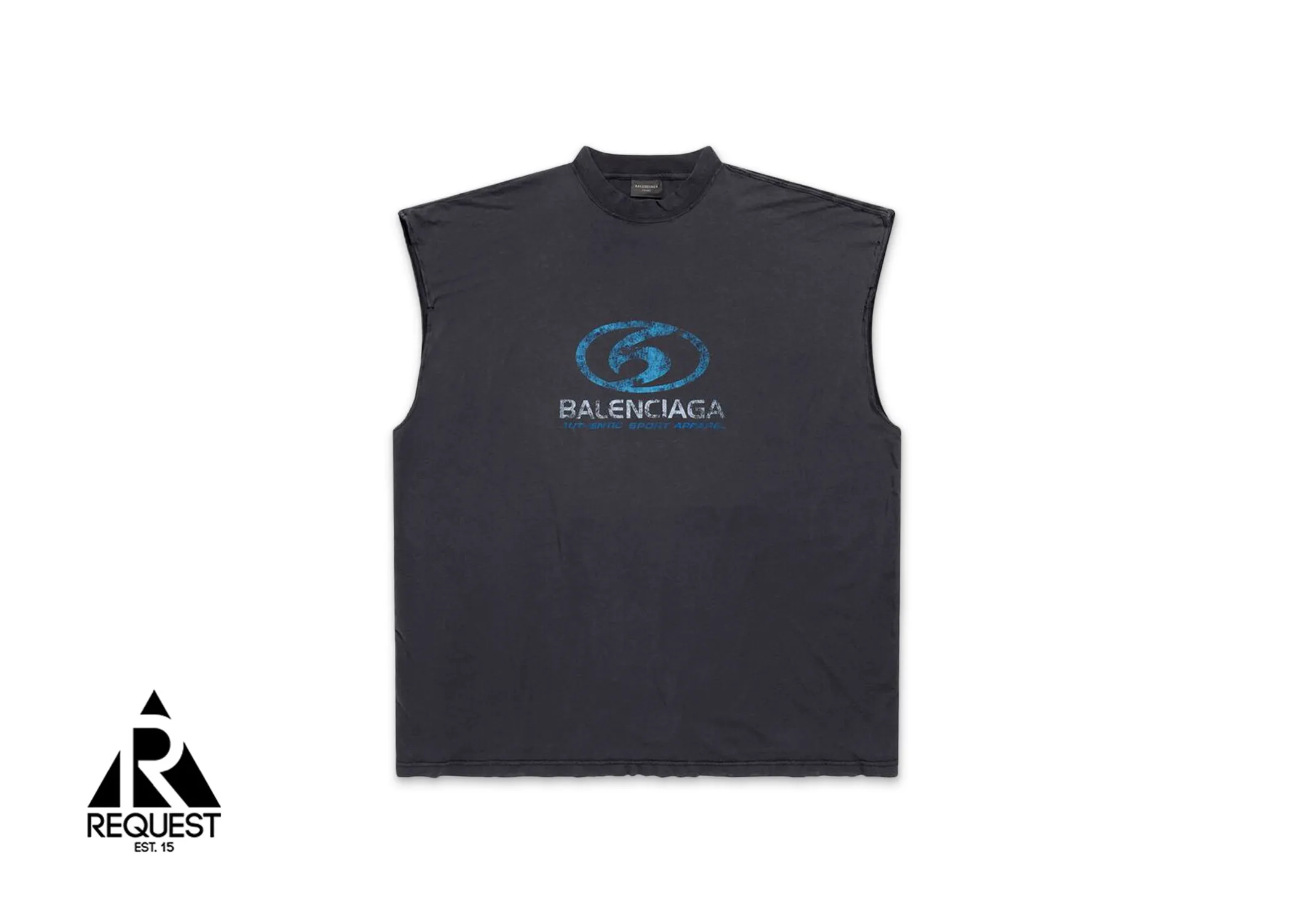 Surfer Sleeveless Oversized Tee "Black Blue"
