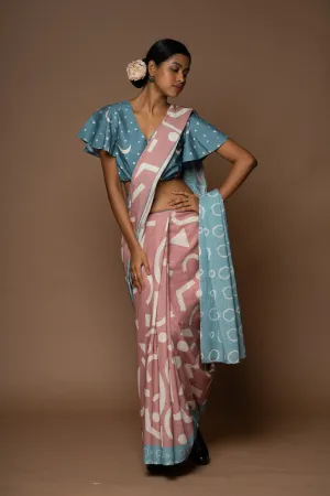 Swaying Shapes Linen Sari