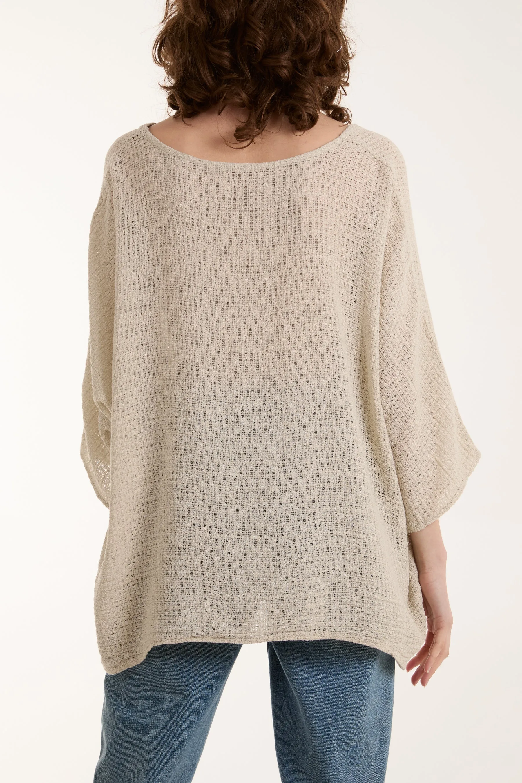 Texture Fabric Fine Cotton Blouse