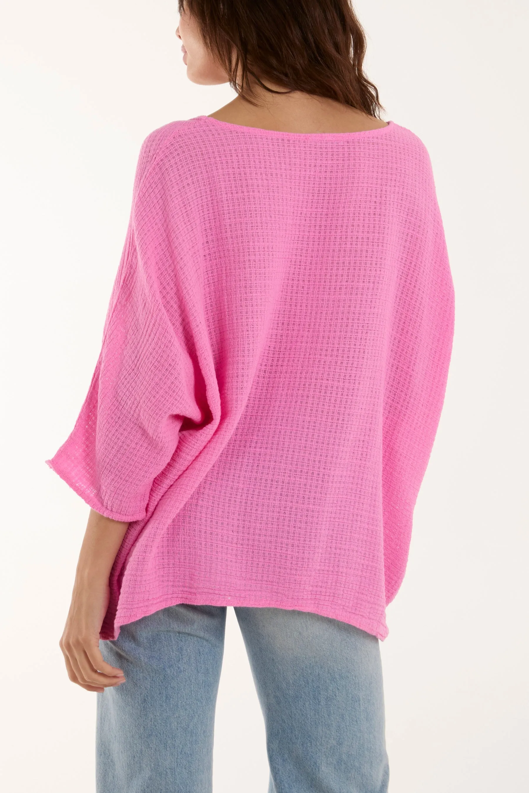 Texture Fabric Fine Cotton Blouse