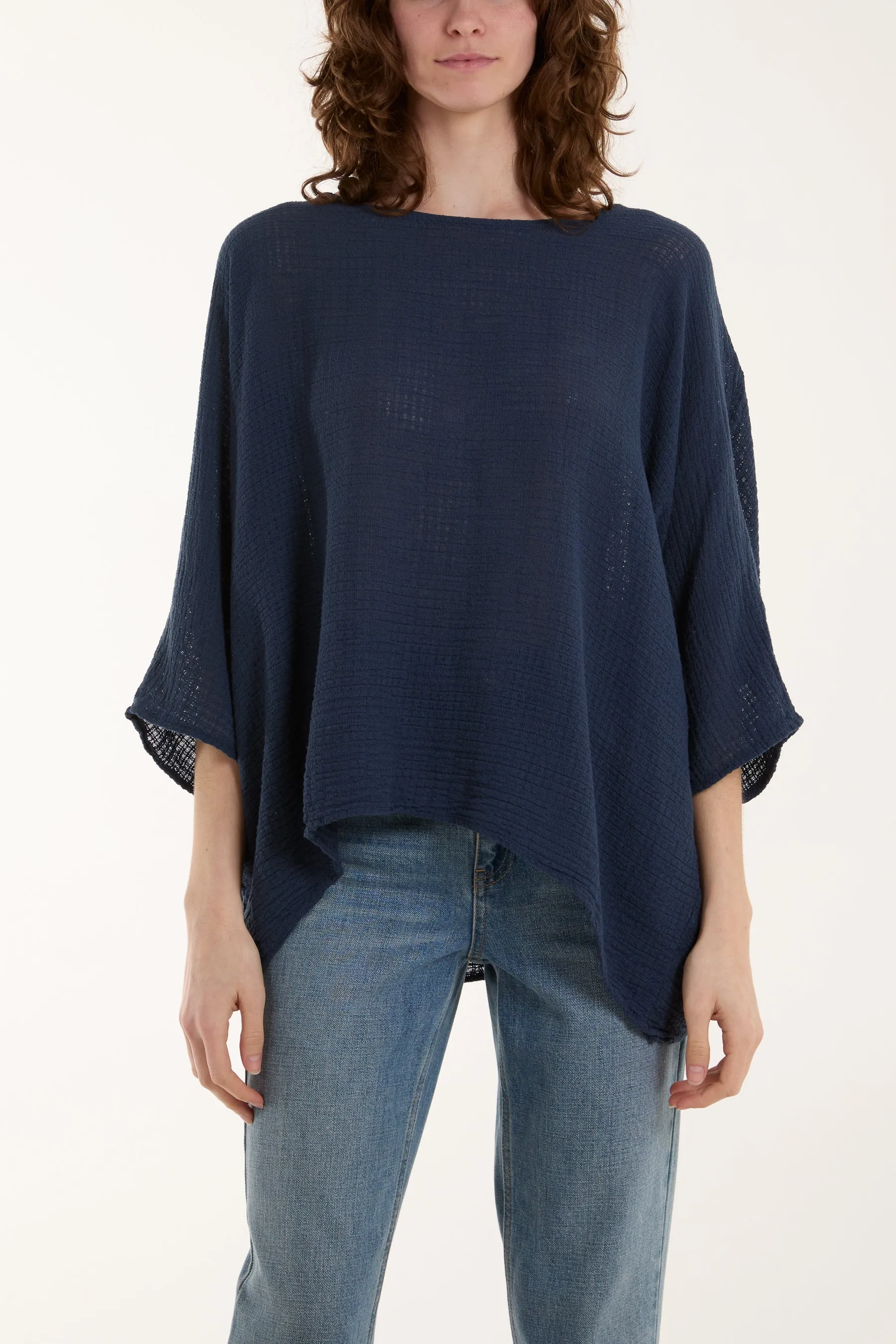 Texture Fabric Fine Cotton Blouse