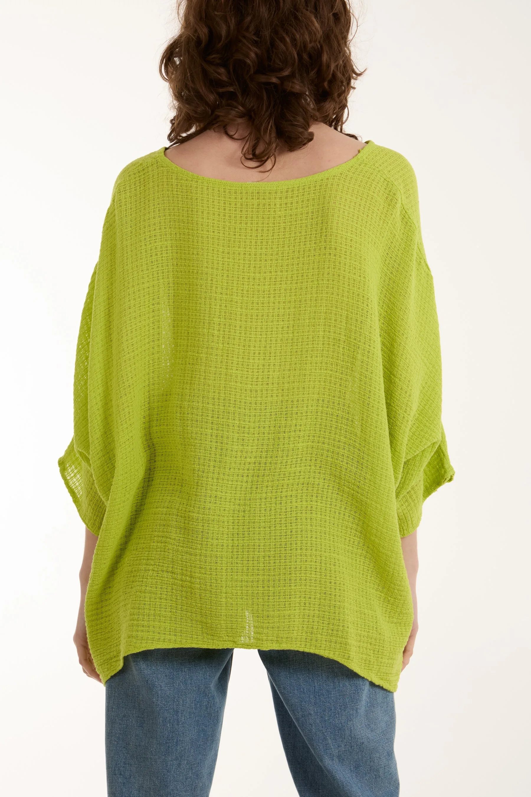 Texture Fabric Fine Cotton Blouse