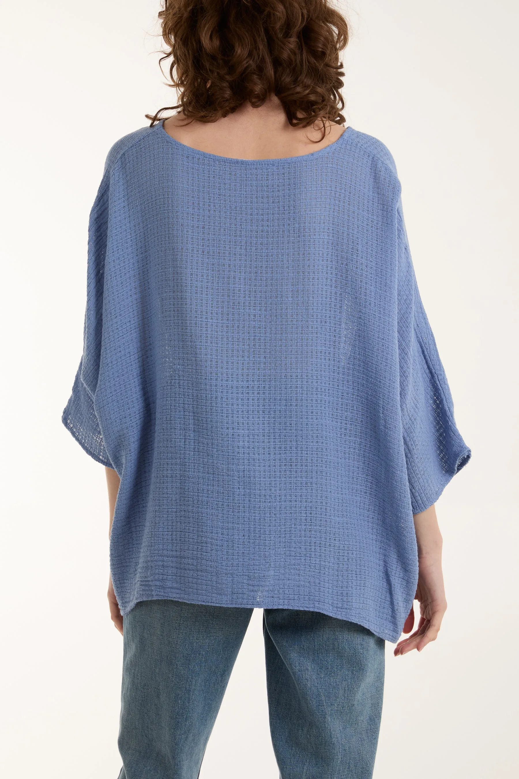 Texture Fabric Fine Cotton Blouse
