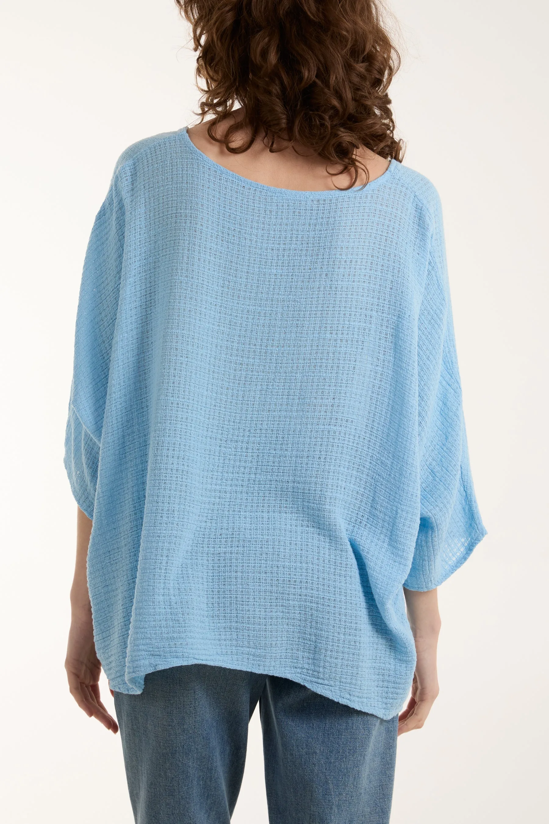 Texture Fabric Fine Cotton Blouse