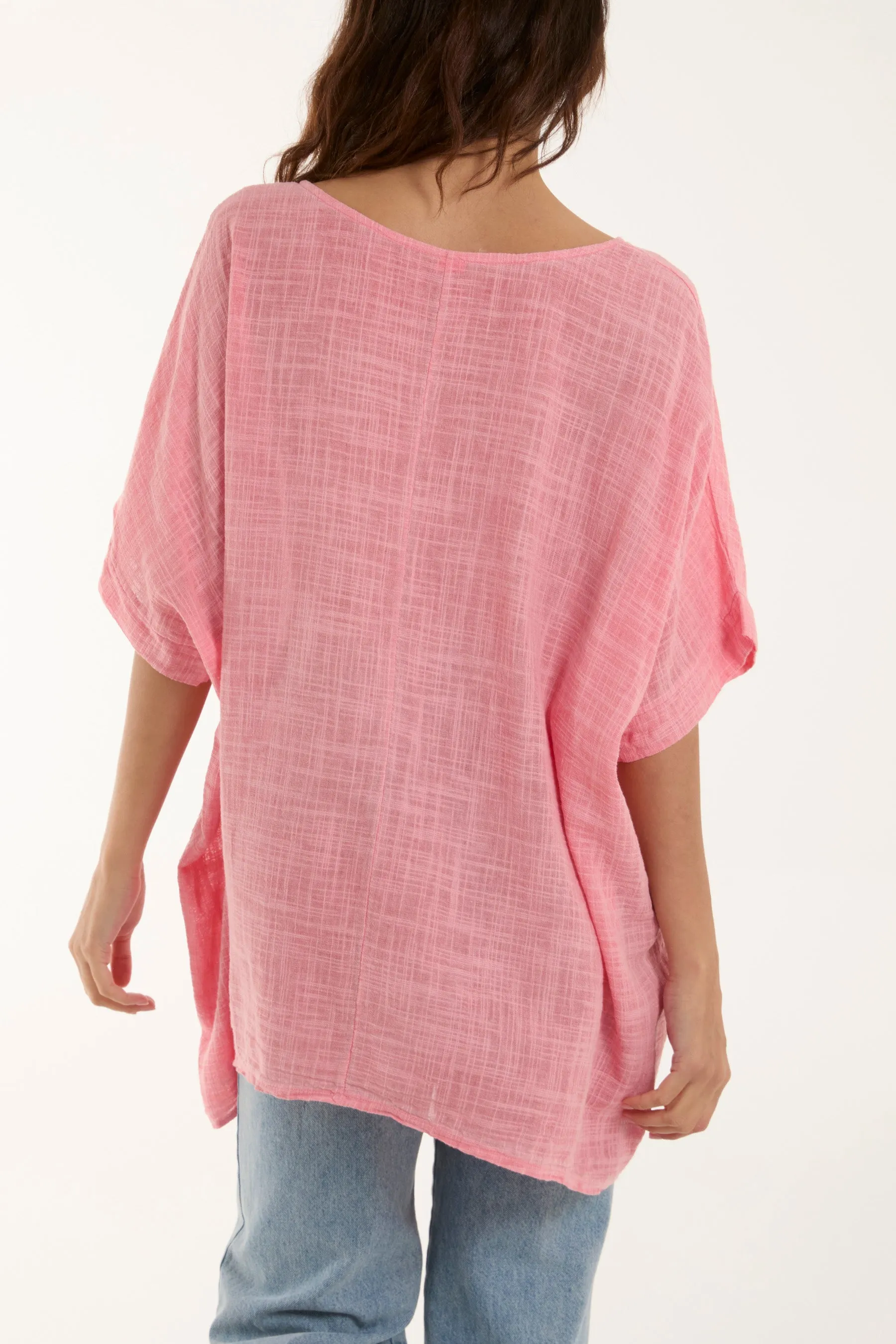 Texture Fabric Fine Cotton Blouse