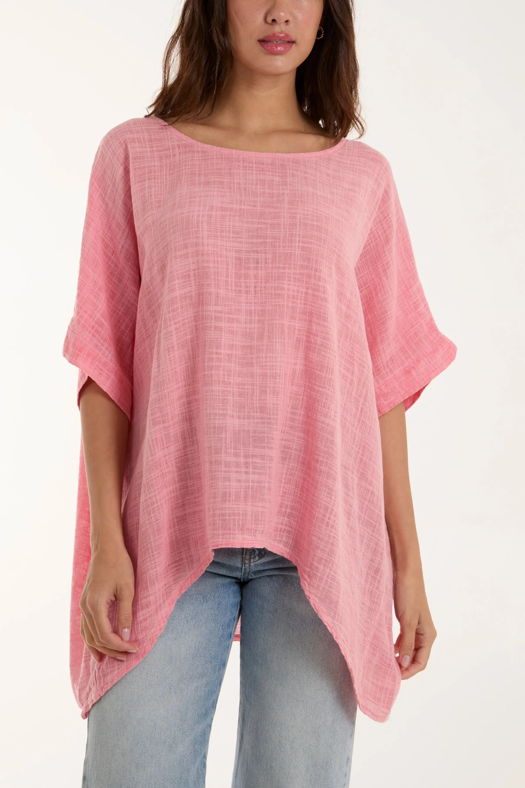 Texture Fabric Fine Cotton Blouse