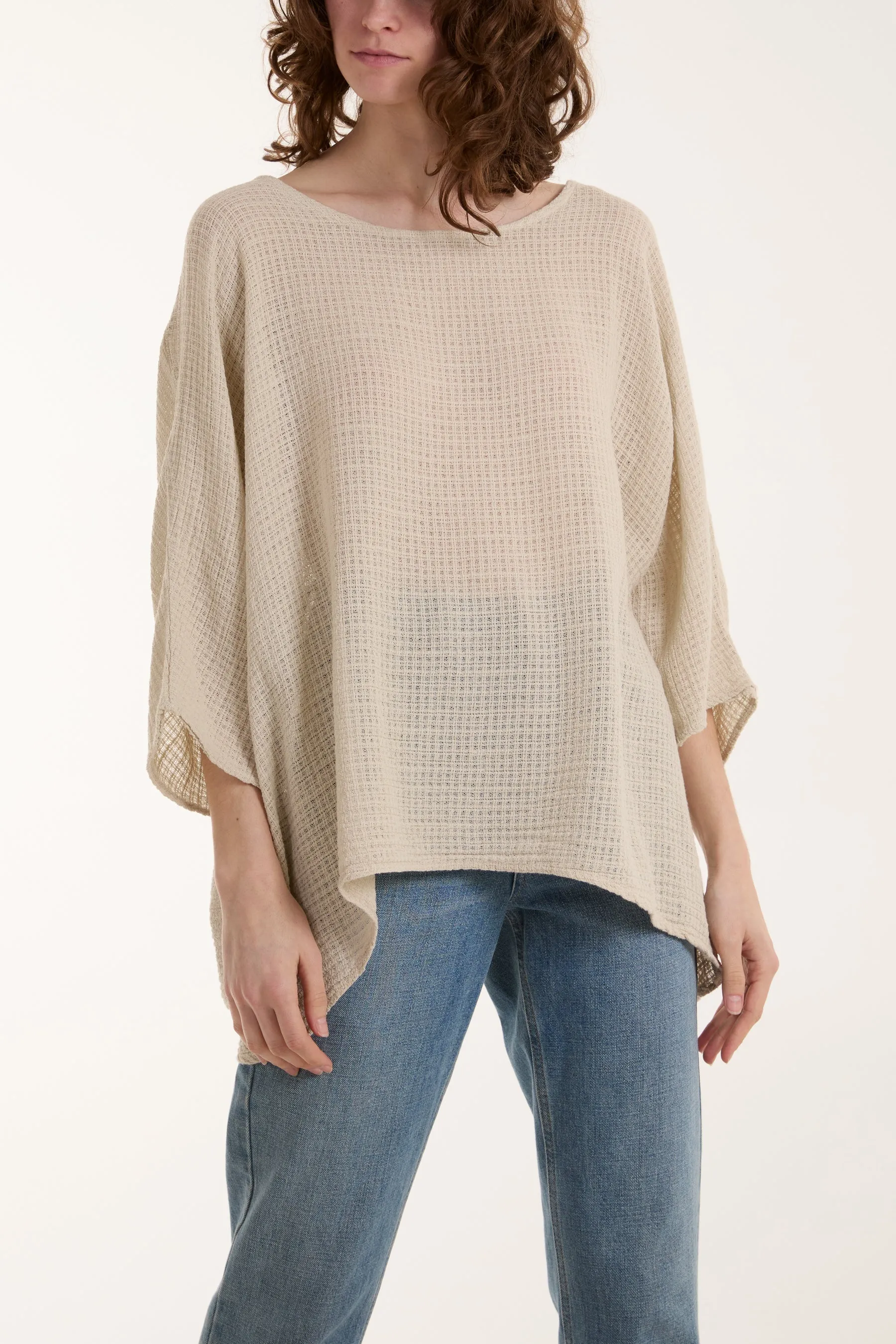 Texture Fabric Fine Cotton Blouse