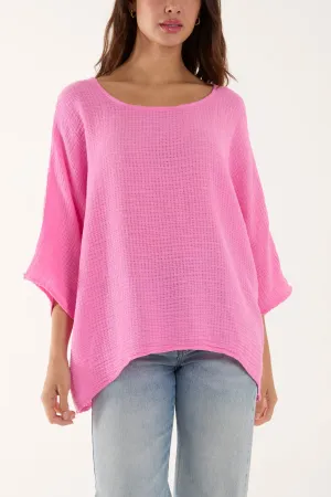 Texture Fabric Fine Cotton Blouse