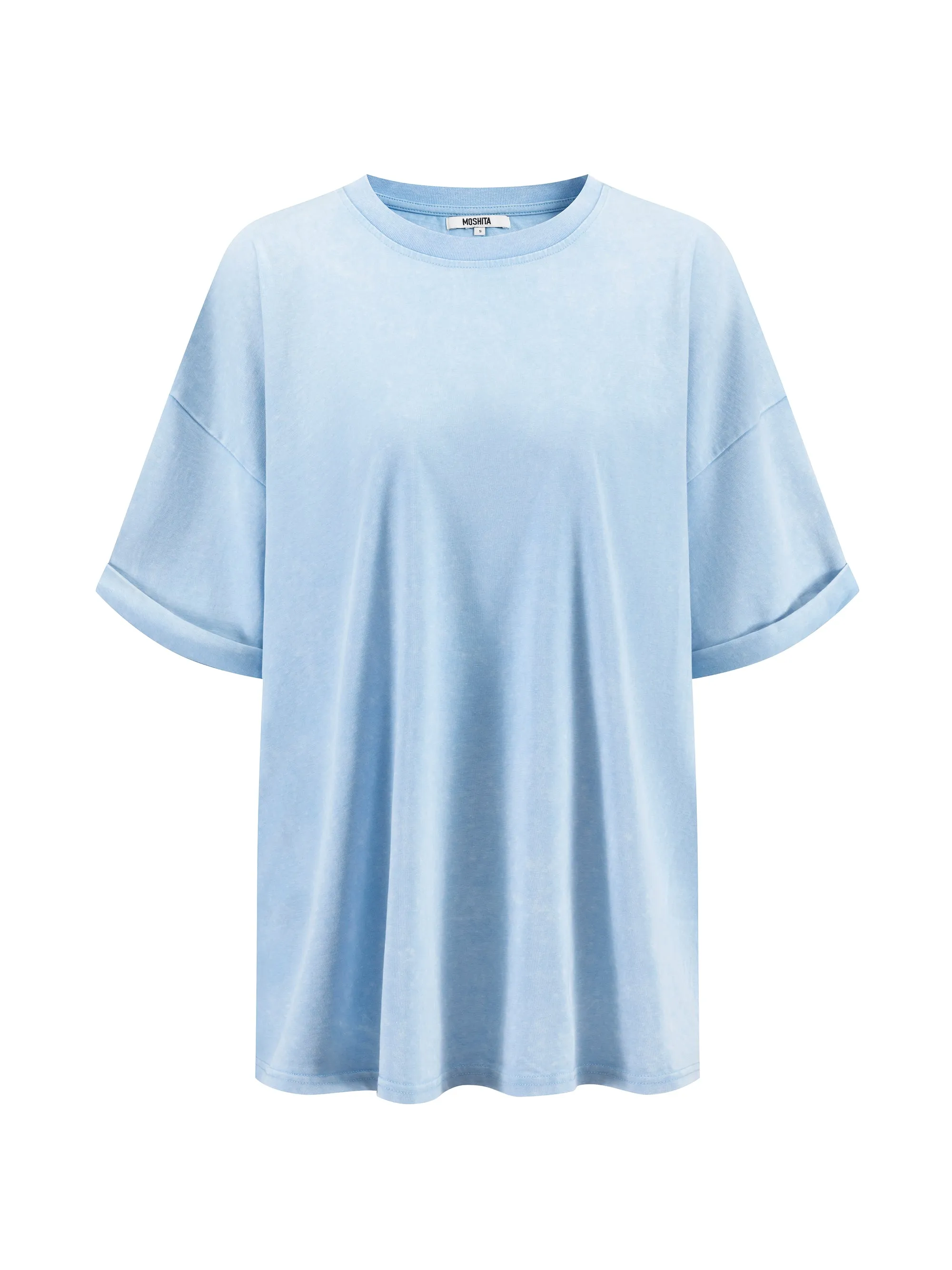 The Effortless Snow Washed Tee - Blue