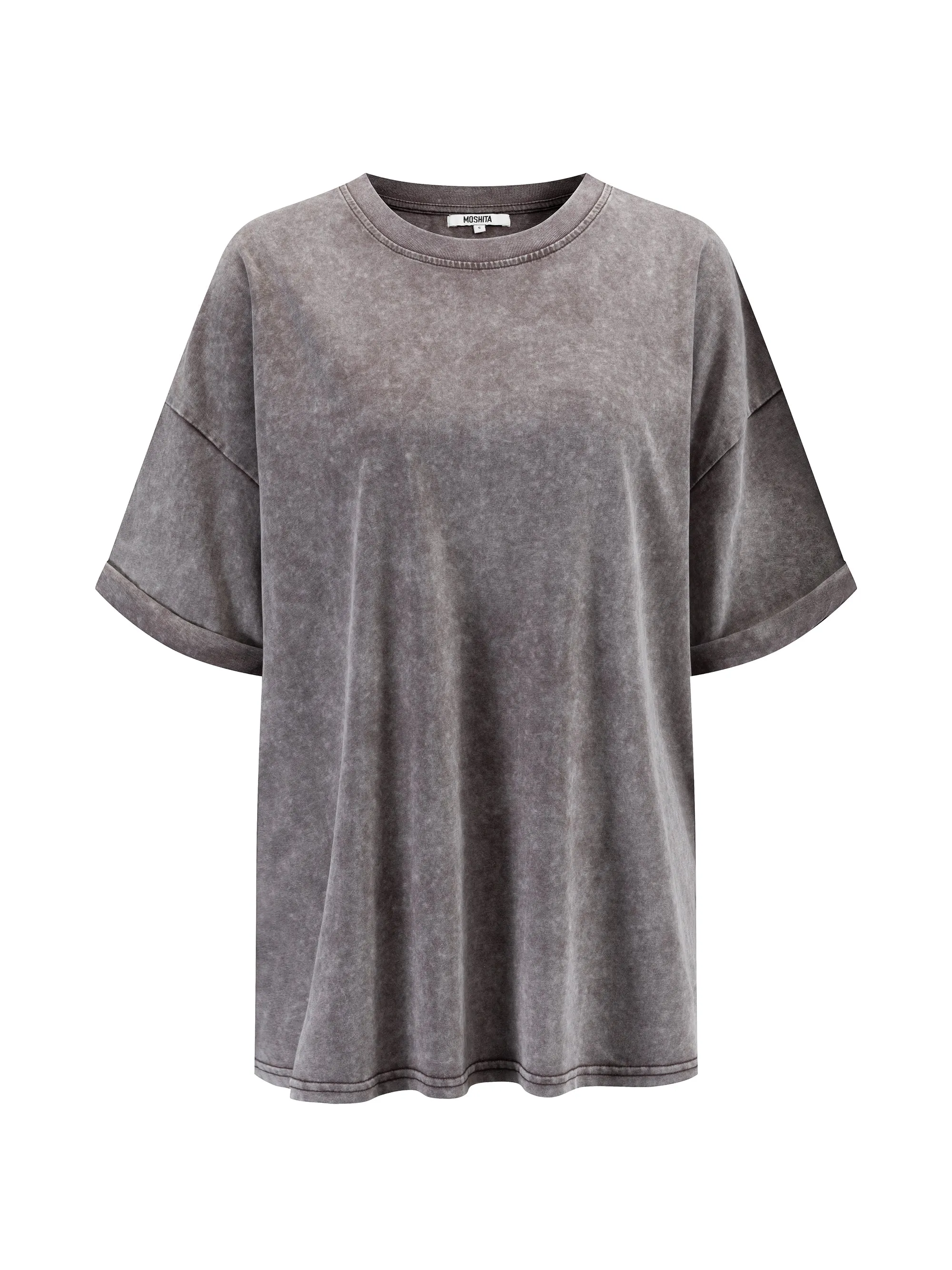 The Effortless Snow Washed Tee - Brown