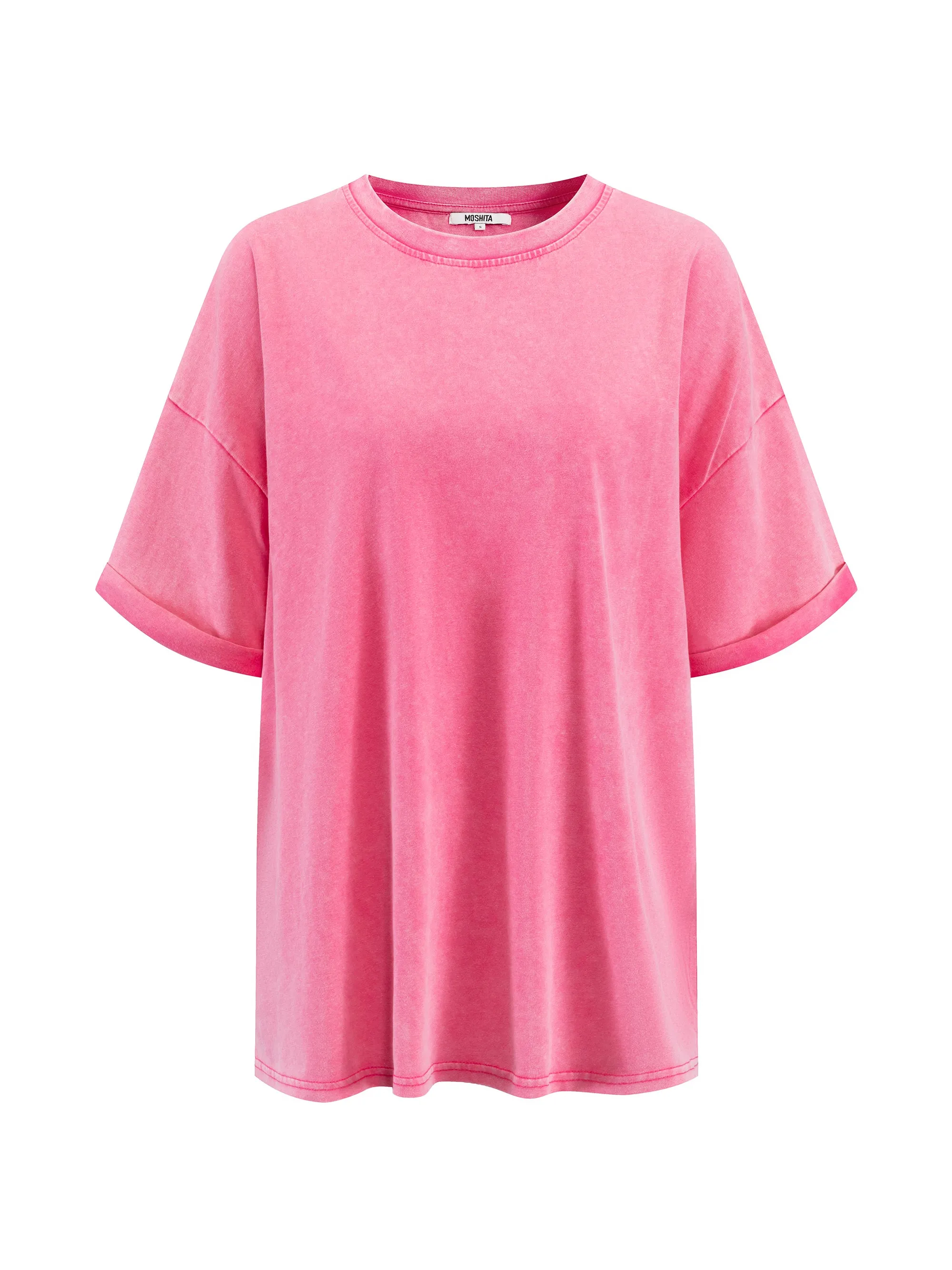 The Effortless Snow Washed Tee - Mauve Pink