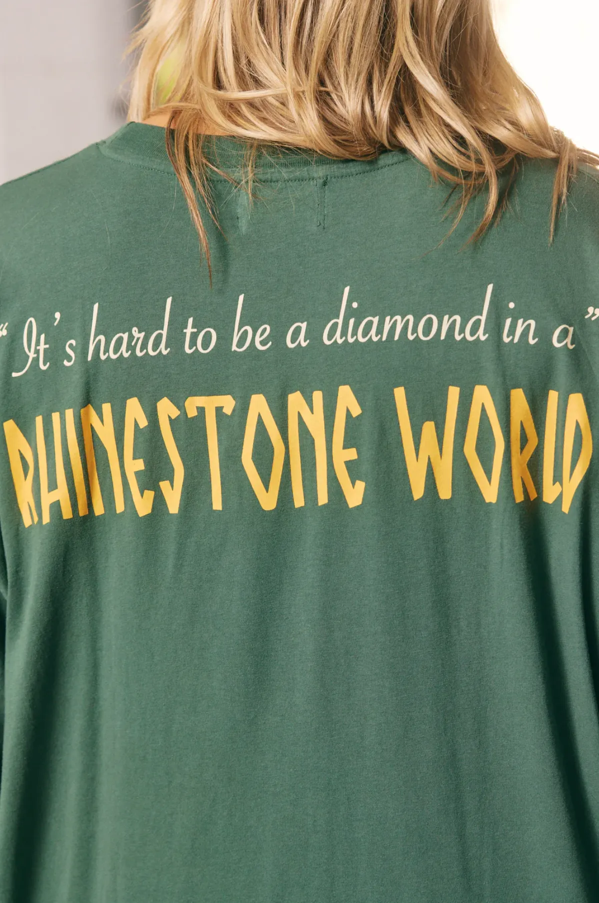 The Very Oversized Rhinestone Tee - Green